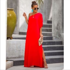 Beautiful one should red maxi dress